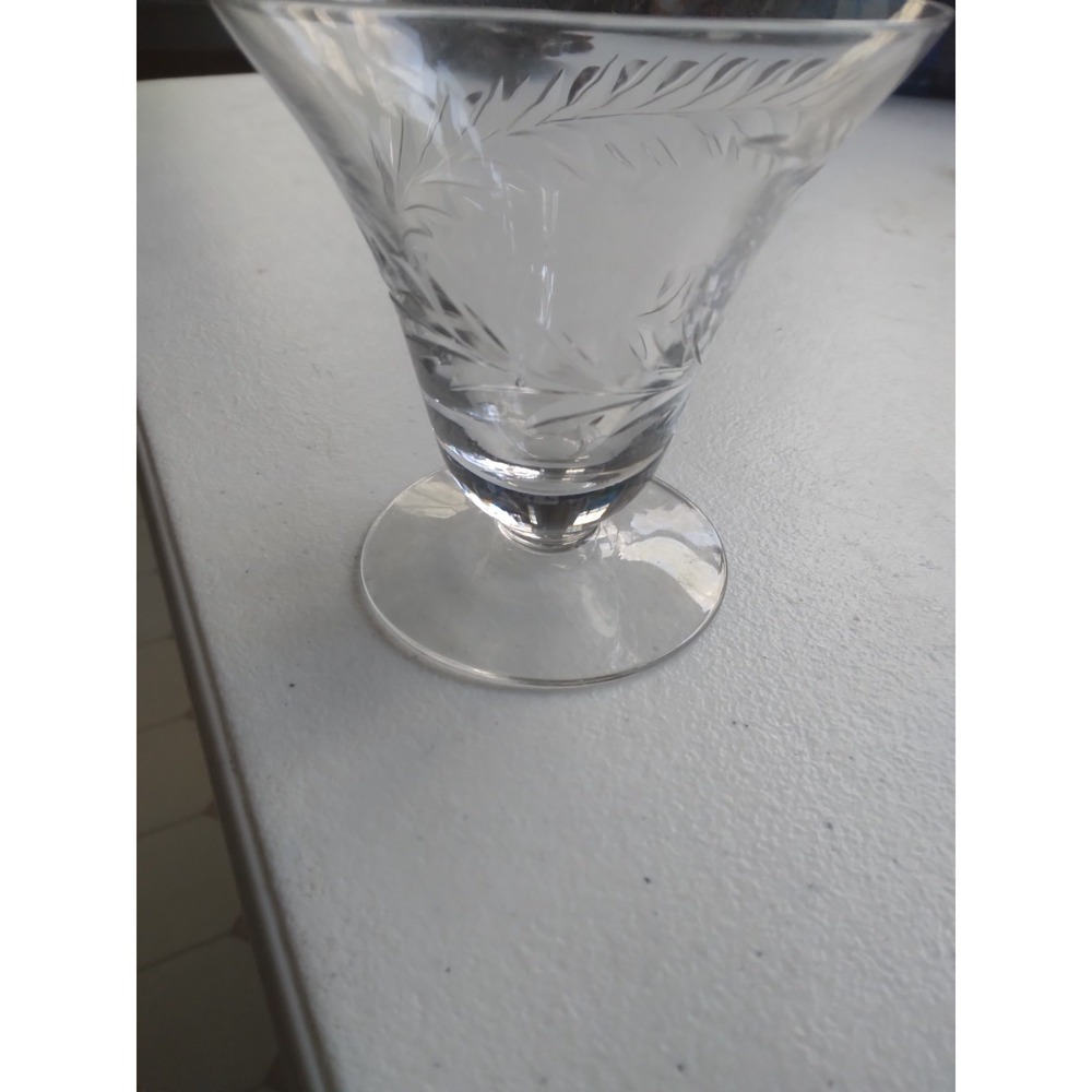 Tiffan Franciscan Catherine Pattern fruit cocktail galss etched old master1950s